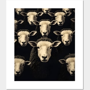 Black Sheep Pattern | Quirky and Unique Design Posters and Art